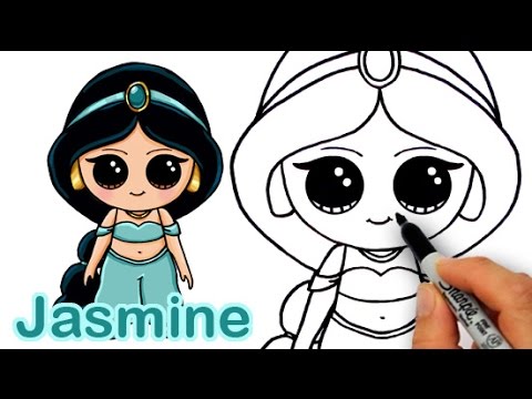 480x360 How To Draw Disney Princess Jasmine From Aladdin Cute