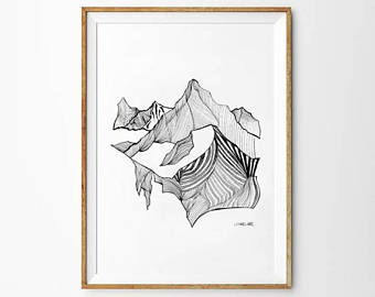 340x270 Landscape Print Etsy