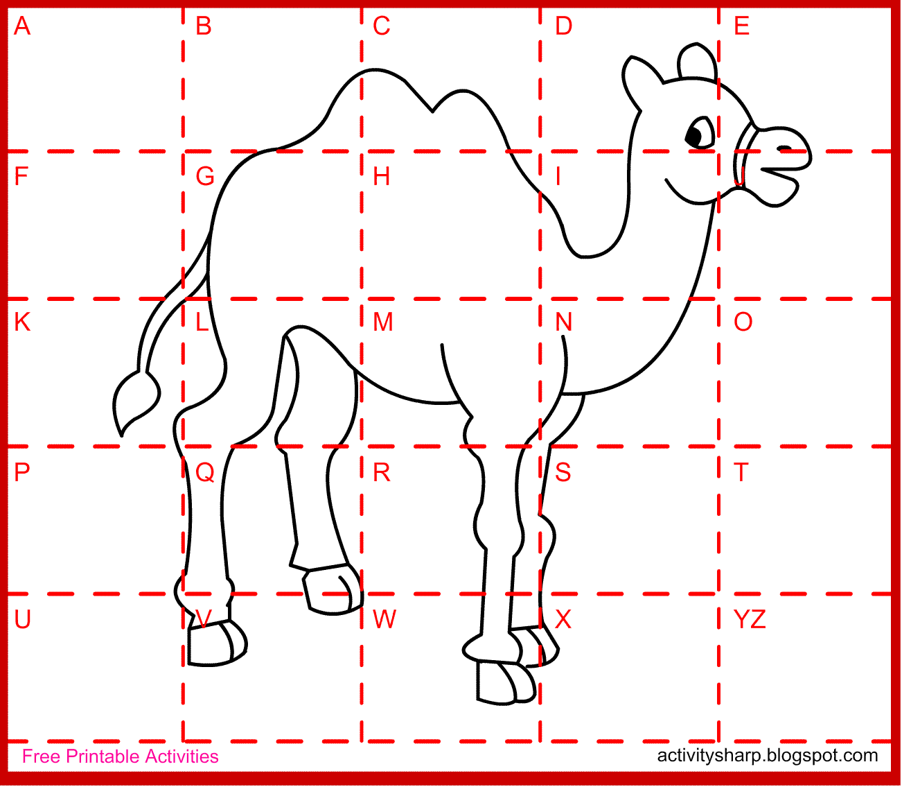 1302x1135 Free Printable Drawing Activity Camel Drawing Activities