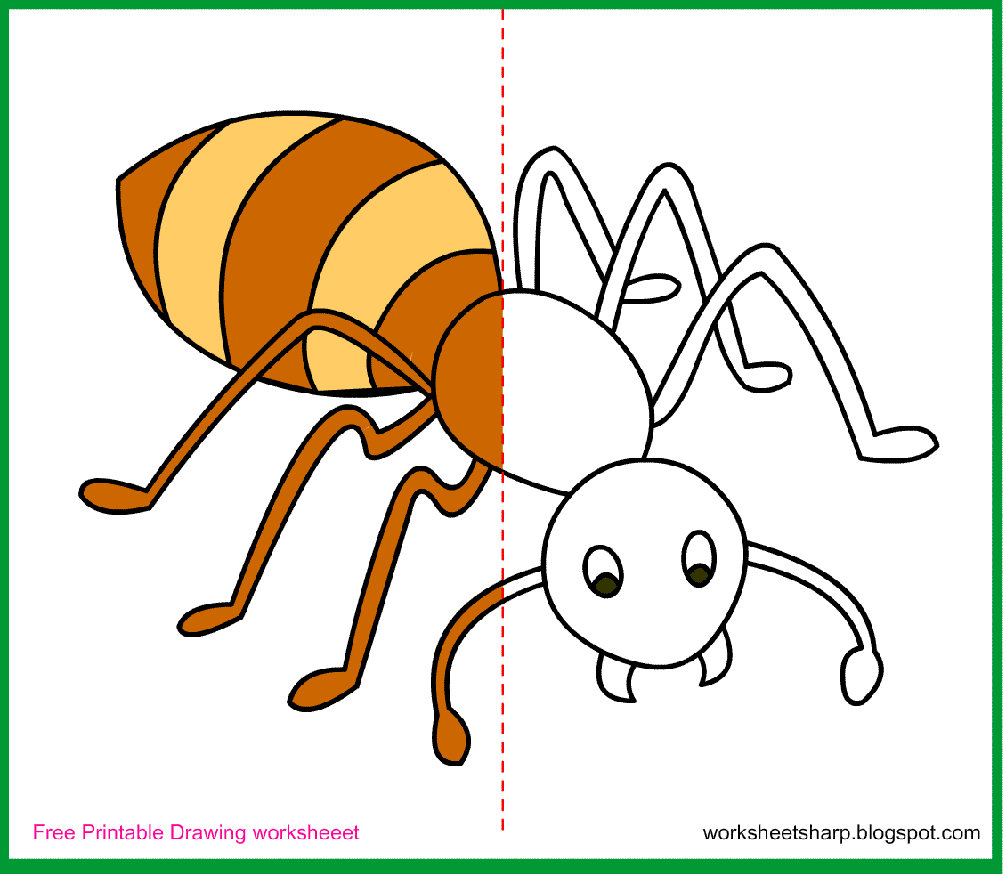1130x984 Free Drawing Worksheets Printable Ant Drawing Worksheets
