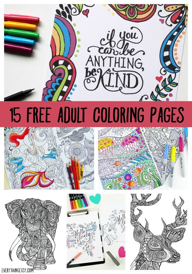650x927 Printable Coloring Pages For Adults {15 Free Designs
