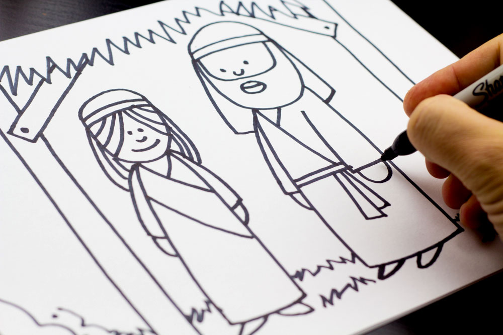 1000x667 How To Draw Mary And Joseph