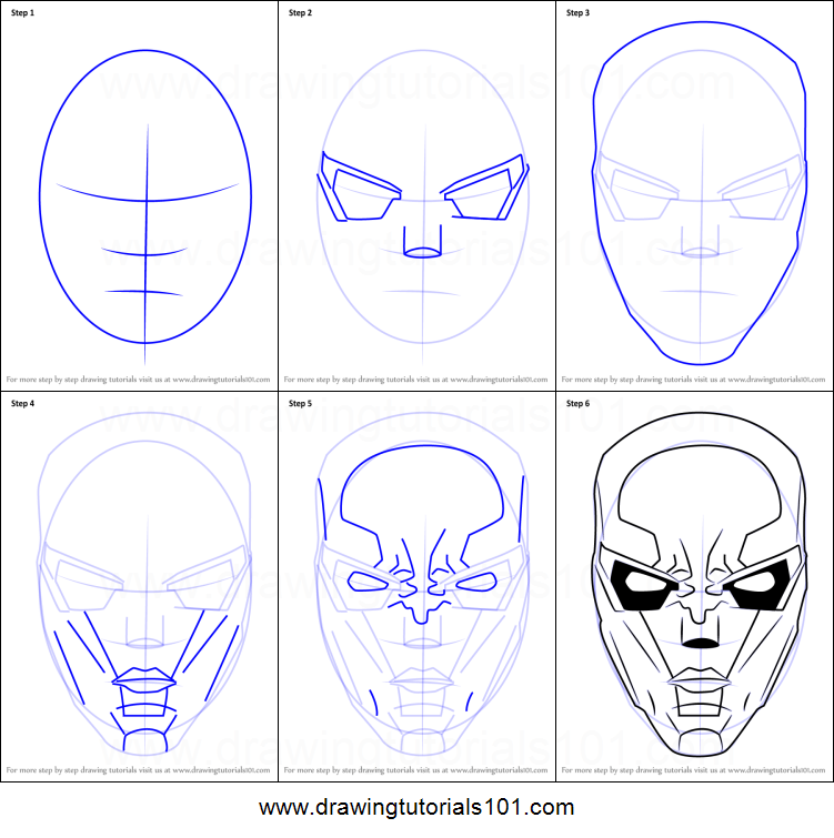 751x755 How To Draw New 52 Red Hood Mask Printable Step By Step Drawing
