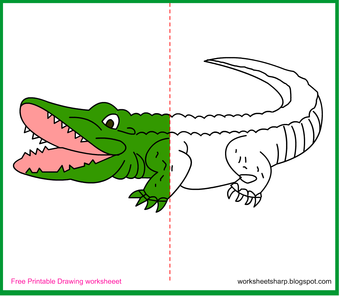 1130x984 Free Drawing Worksheets Printable Alligator Drawing Worksheets