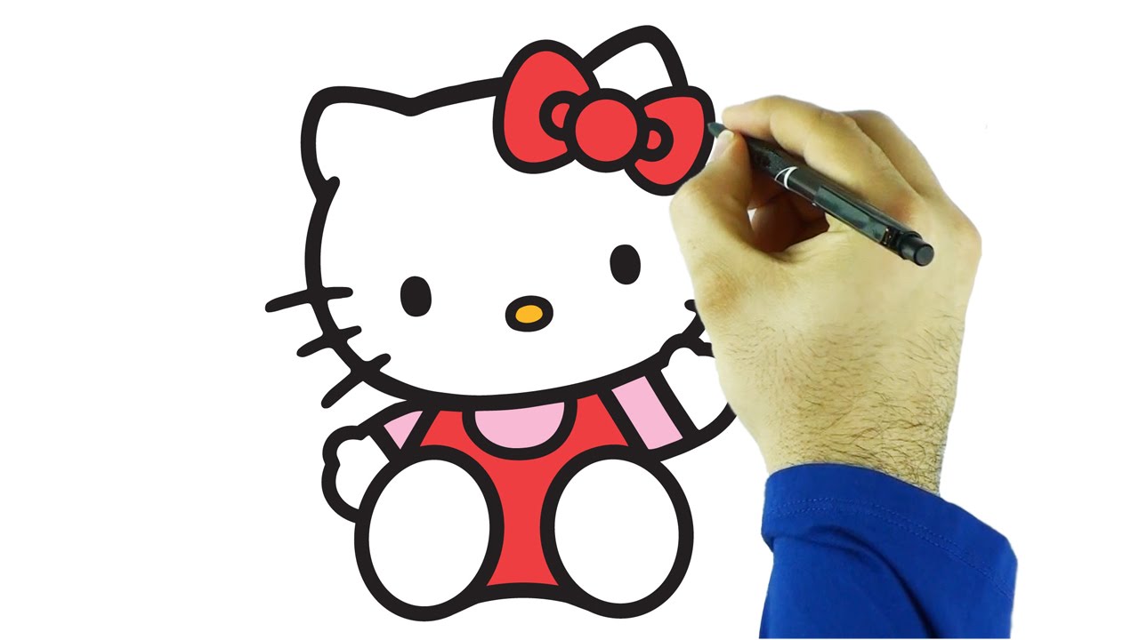1280x720 Hello Kitty Draw And Color Drawing And Coloring Hello Kitty Just