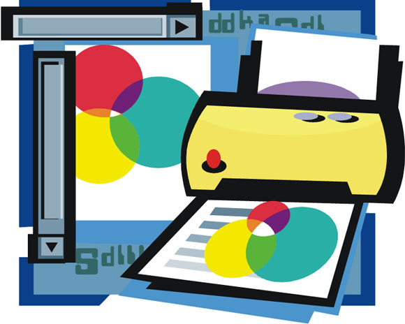 580x464 Color Printer Illustration