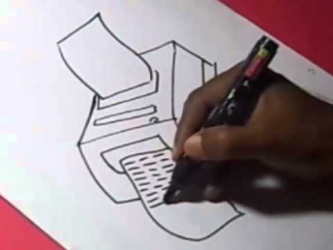 480x360 How To Draw Printer Drawing For Kids Step By Step