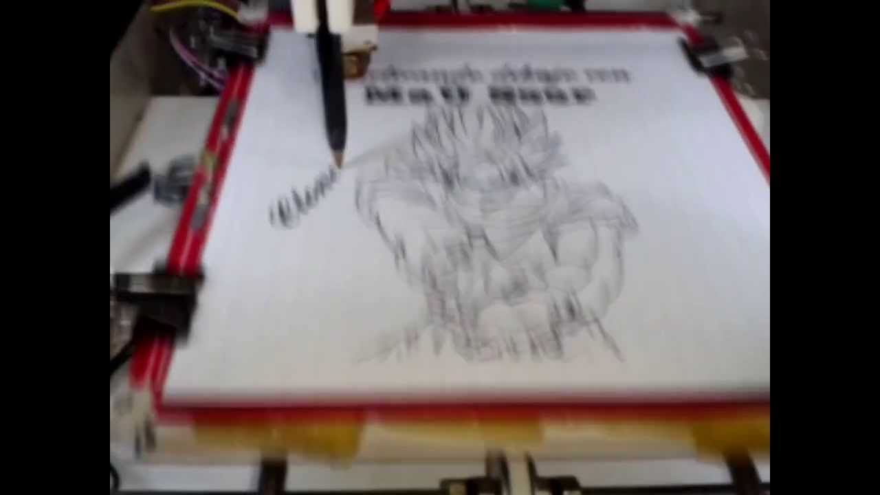 1280x720 Robot Drawing Goku