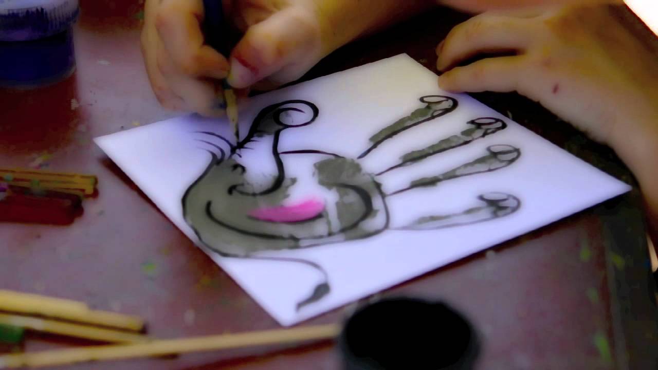 1280x720 Hand Print Drawing