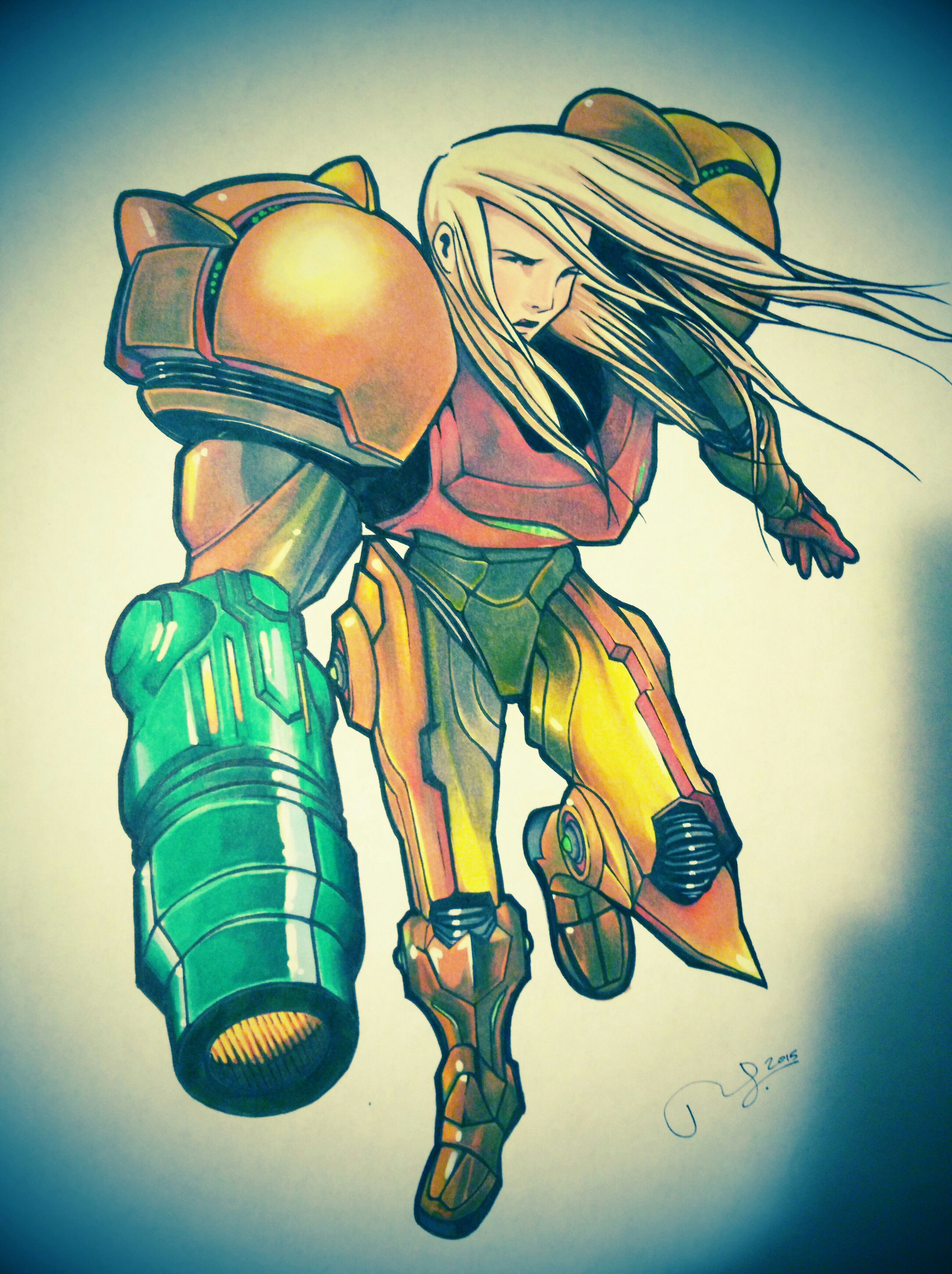 3120x4174 Drawing With Prismacolor Markers Samus Drawing I Did Using