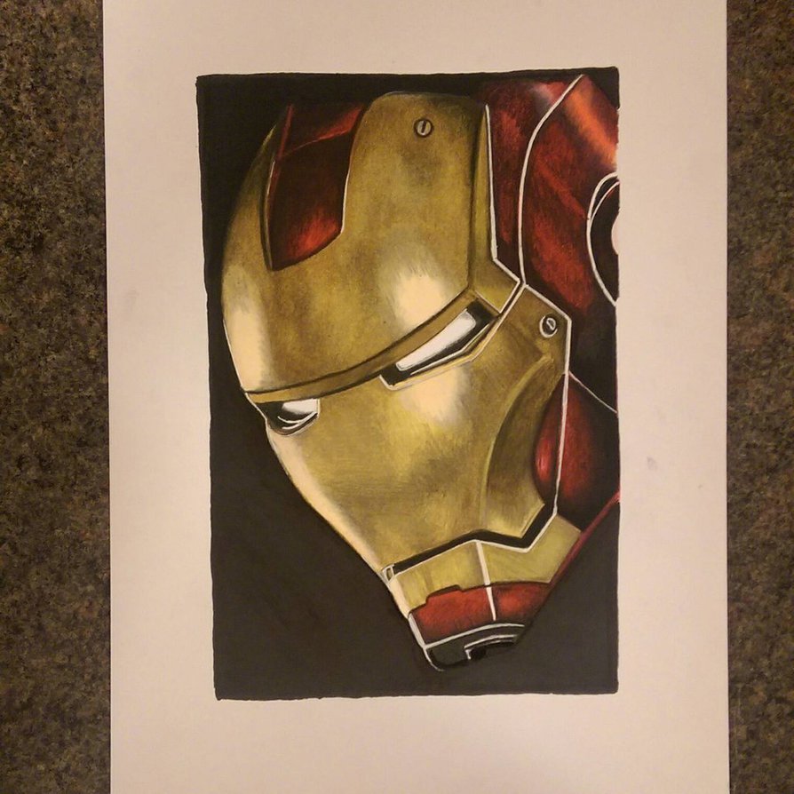 894x894 Iron Man Prismacolor And Copic Marker Drawing By Gah Art 87