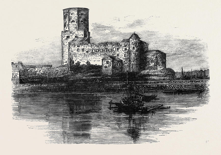 900x633 Siberia The Castle Prison At Wiborg Drawing By English School