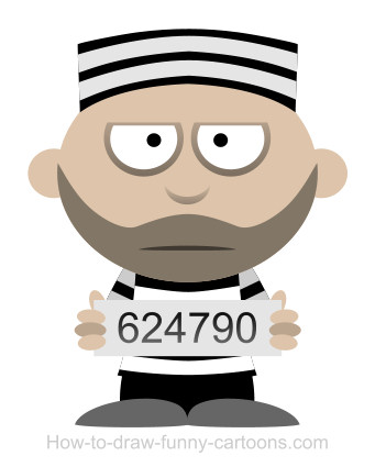 341x425 Drawing A Prisoner Cartoon