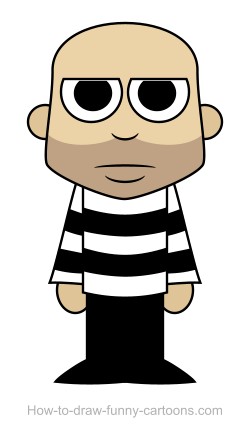 250x445 Prisoner Drawing (Sketching + Vector)