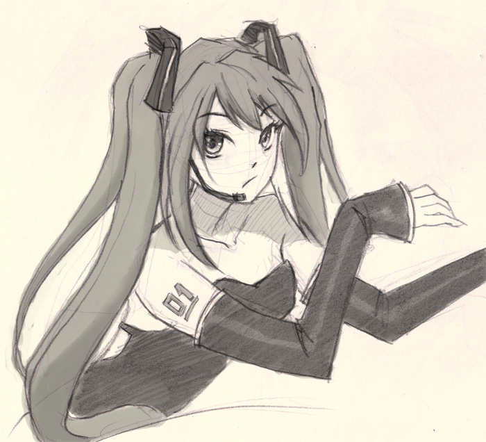 700x636 How To Draw Anime Miku Vocaloid