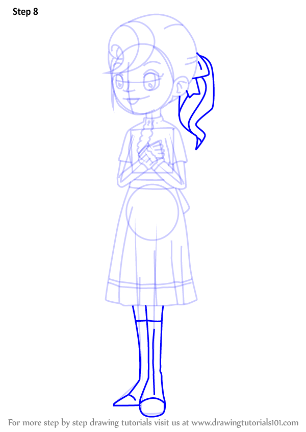 600x846 Learn How To Draw Flora Reinhold From Professor Layton (Professor