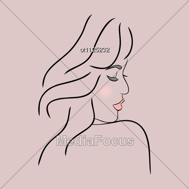 380x380 Stock Photo Abstract Girl Face Profile