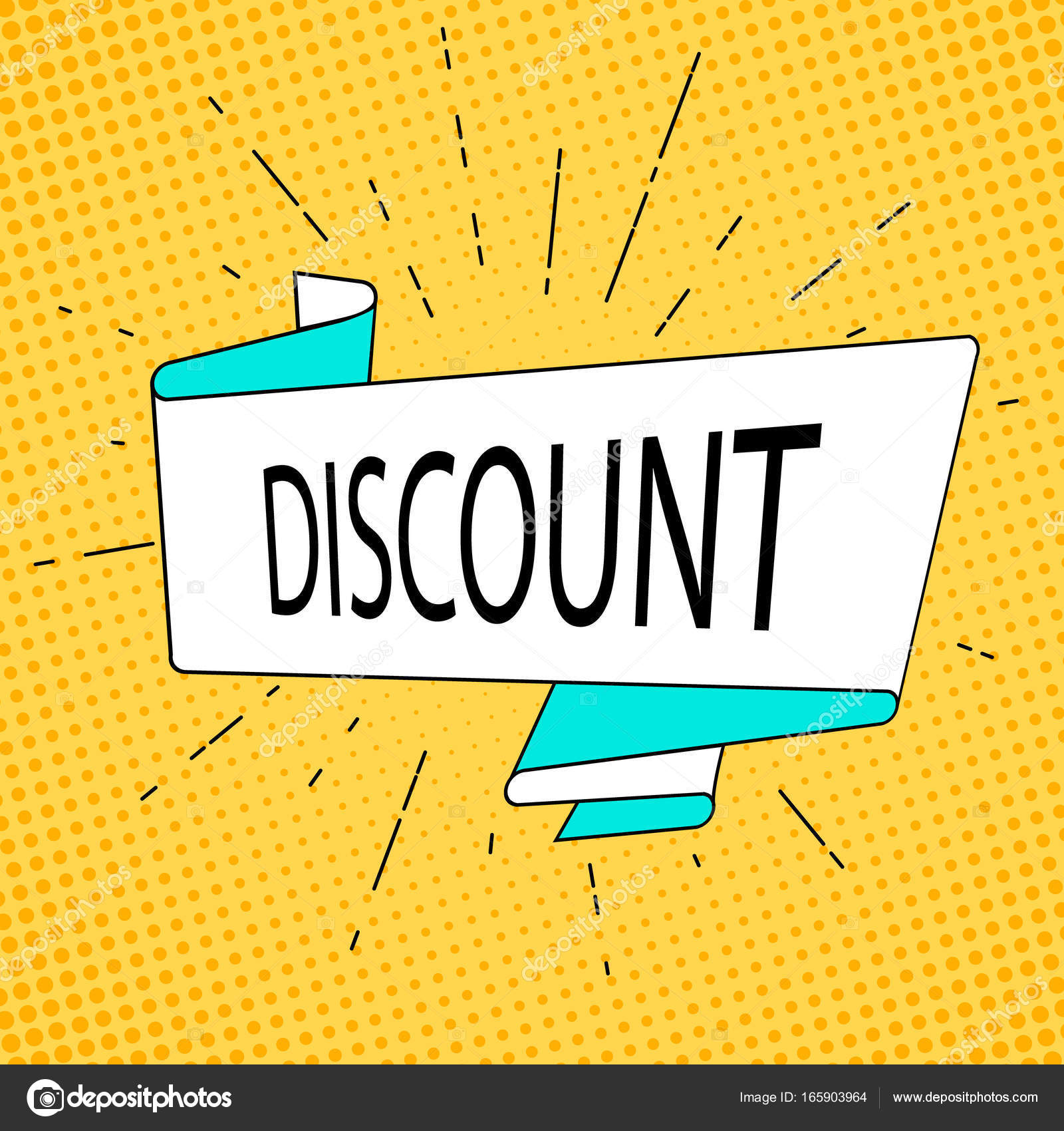 1600x1700 Old Vintage Ribbon Banner With Text Discount And Linear Drawing