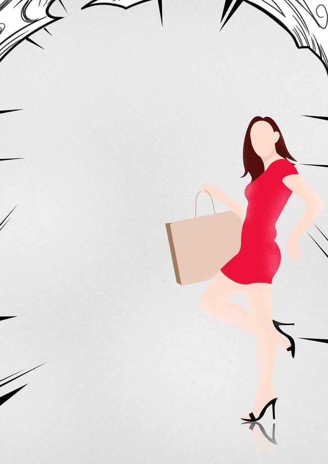 650x919 Hand Drawn Illustrations, Shopping Malls, Promotional Activities