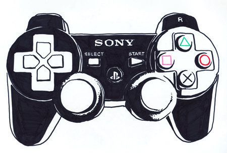 450x304 Controle De Ps3 (Ps3 Control) Drawing By Tatotutoriais