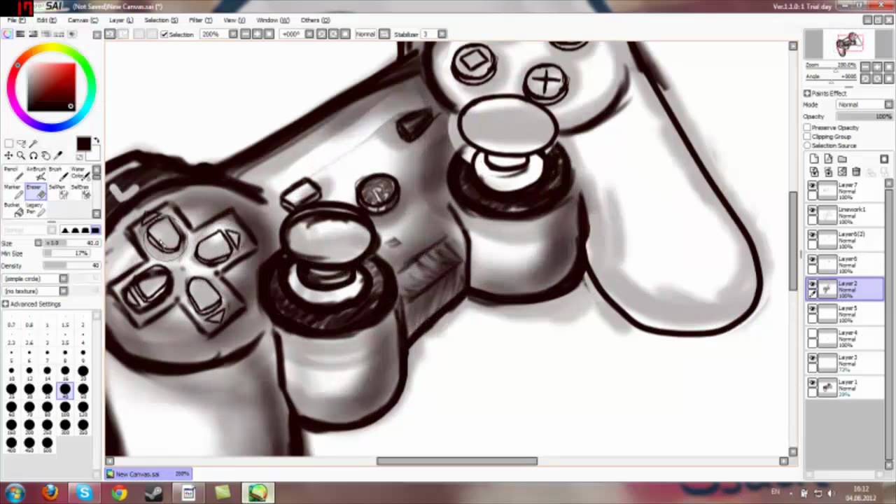 1280x720 Let's Draw Playstation 3 Controller (Speedpainting)