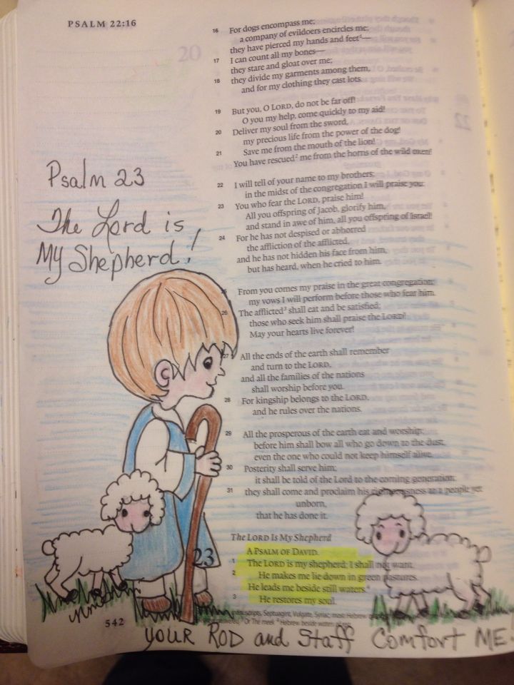 720x960 The Lord Is My Shepherd. Psalm 23. Nme Faith Journaling