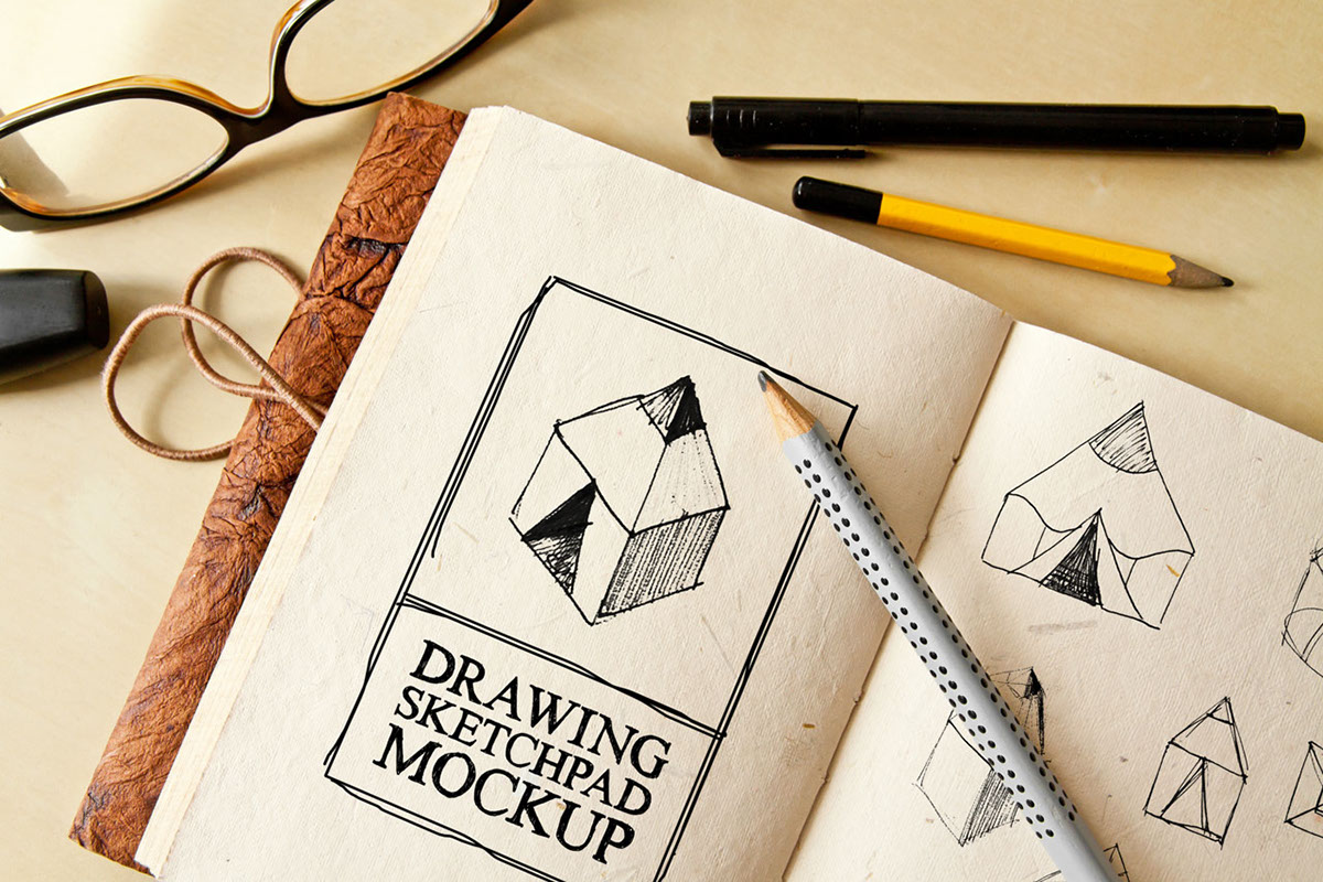 1200x800 Free Drawing Sketch Pad Mockup On Behance