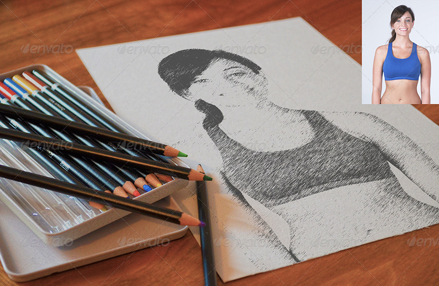 900x587 Pencil Sketch Mock Ups By Themedia Graphicriver
