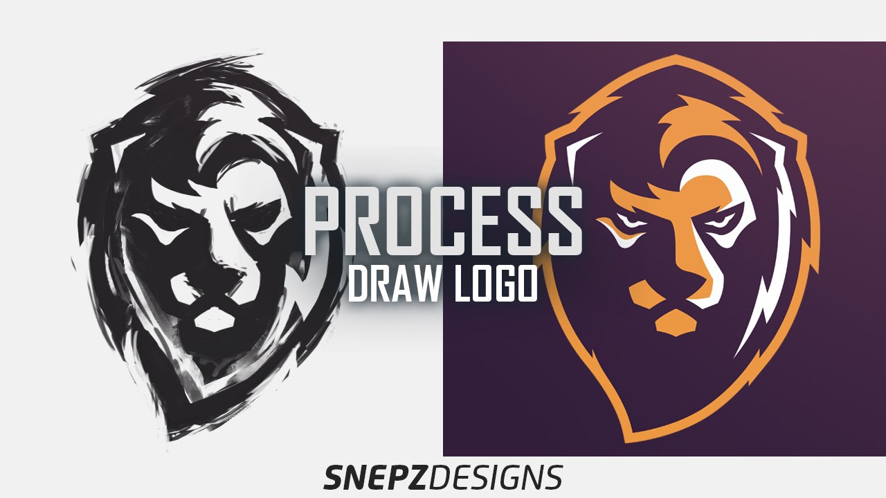 1280x720 Process Drawing Of Sport Logo Lions Gate + Psd