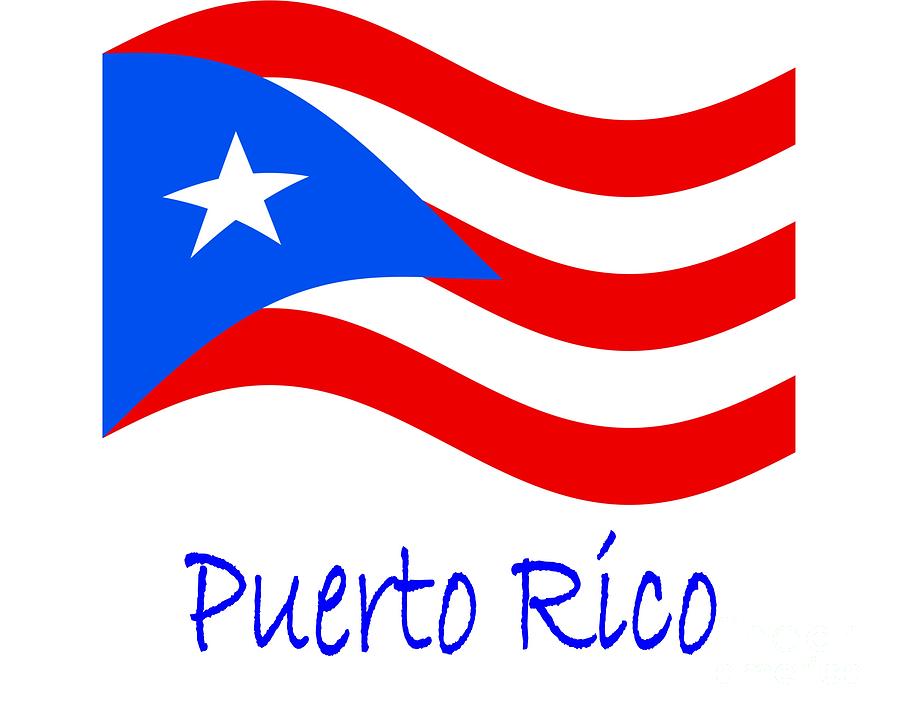 900x719 Waving Puerto Rico Flag And Name Digital Art By Frederick Holiday