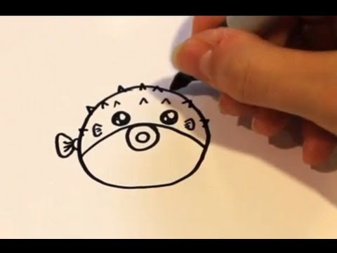 480x360 How To Draw A Cartoon Puffer Fish
