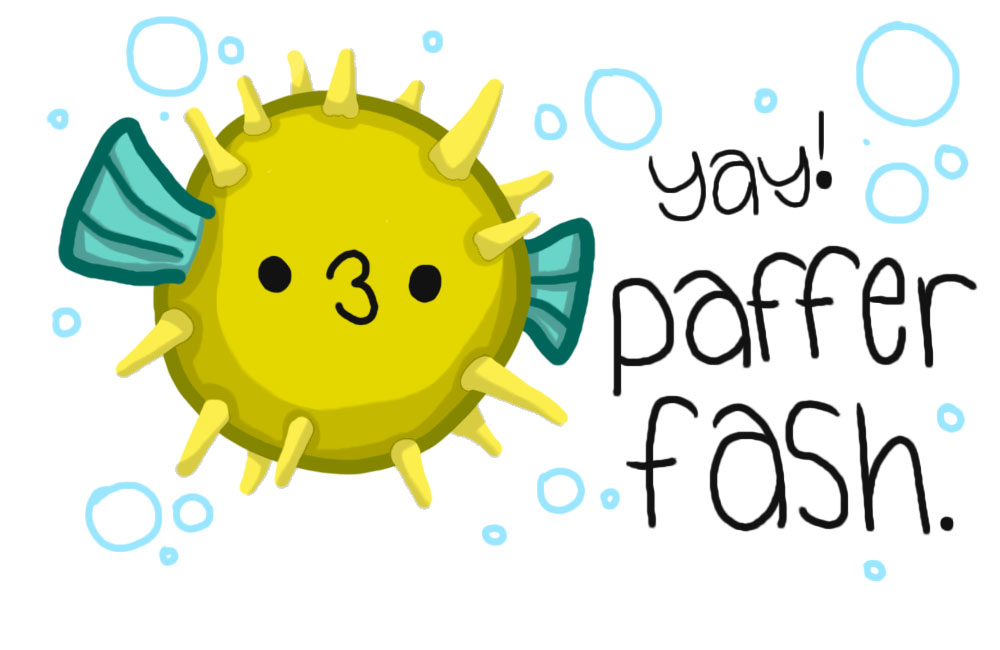 1000x650 Minecraft Puffer Fish By Zellee