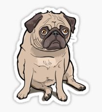 210x230 Pug Cartoon Drawing Stickers Redbubble