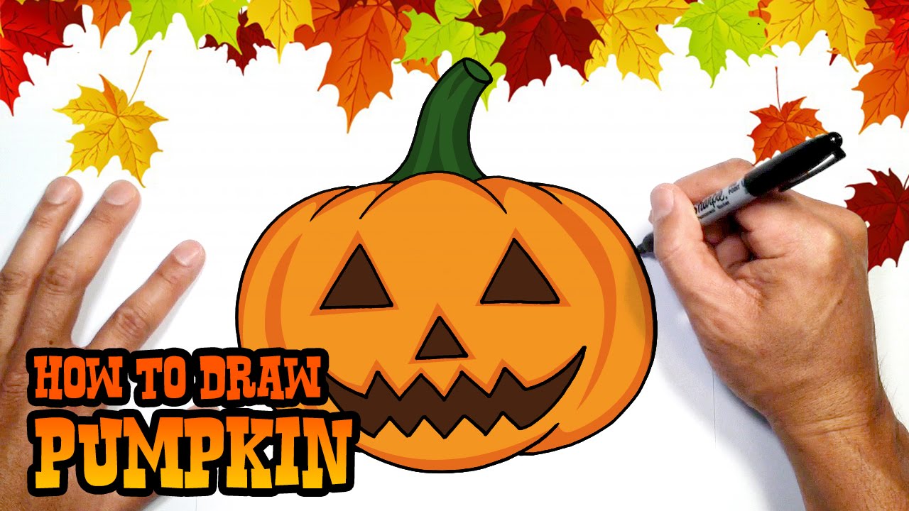 1280x720 How To Draw Halloween Pumpkin Drawing Lesson