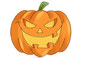 300x200 How To Draw A Halloween Pumpkin