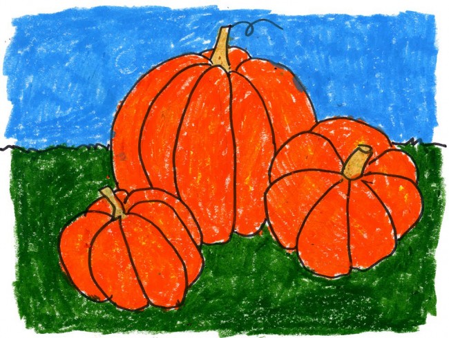 650x489 Pumpkin Drawing