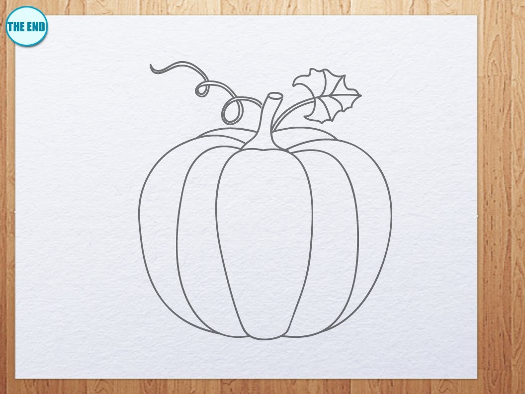1056x793 How To Draw Pumpkin
