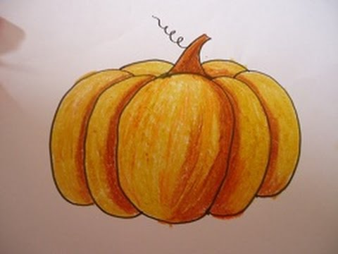 480x360 Easy Drawing For Kids,pumpkin Drawing And Shading In Simple Steps