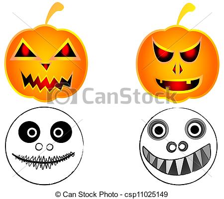 450x401 Halloween Pumpkin Scary Funny Ghost Eps Vector