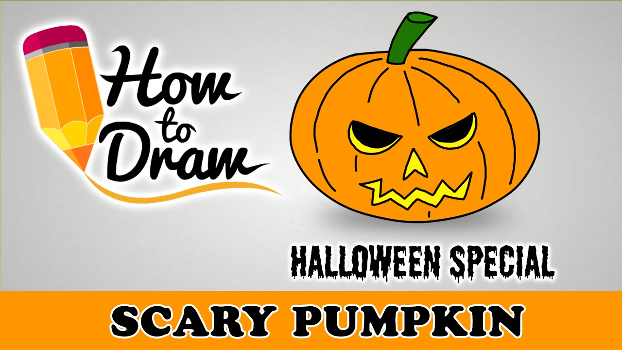1280x720 How To Draw A Scary Halloween Pumpkin Face
