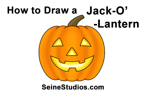 500x315 How To Draw A Halloween Pumpkin (Jack O' Lantern)