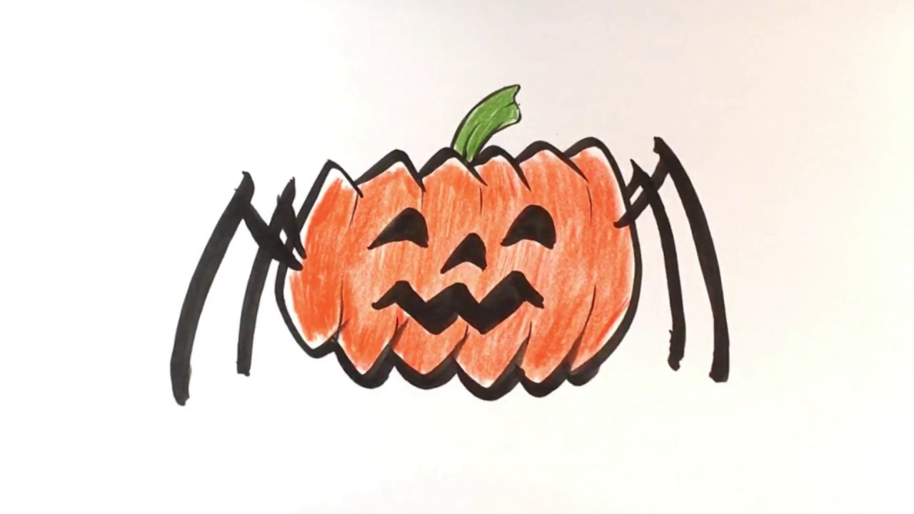 1280x720 How To Draw Pumpkin Spider