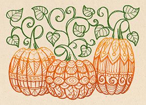 300x217 Patterned Pumpkins Urban Threads Unique And Awesome Embroidery