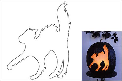 480x320 44 Spooky Cat Pumpkin Stencils You'Ll Love Carving This Halloween