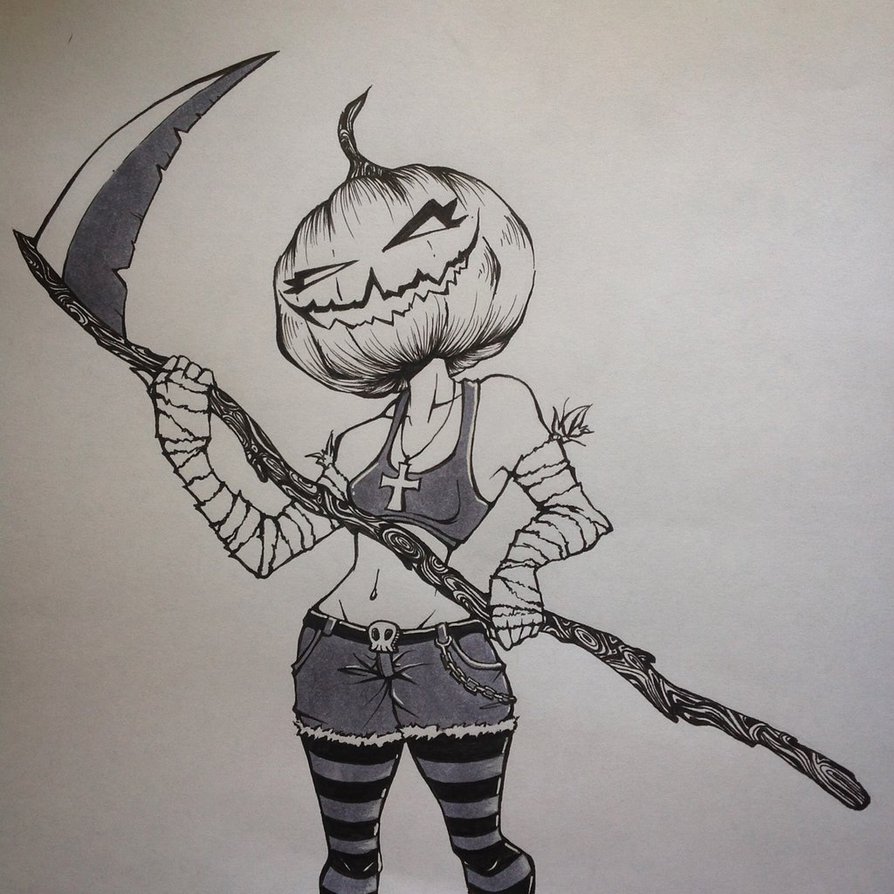 894x894 Pumpkinhead Girl By Ninjarisa