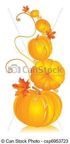 229x470 Pumpkins In Different Kinds With Autumn Leaves Of A Maple Vectors