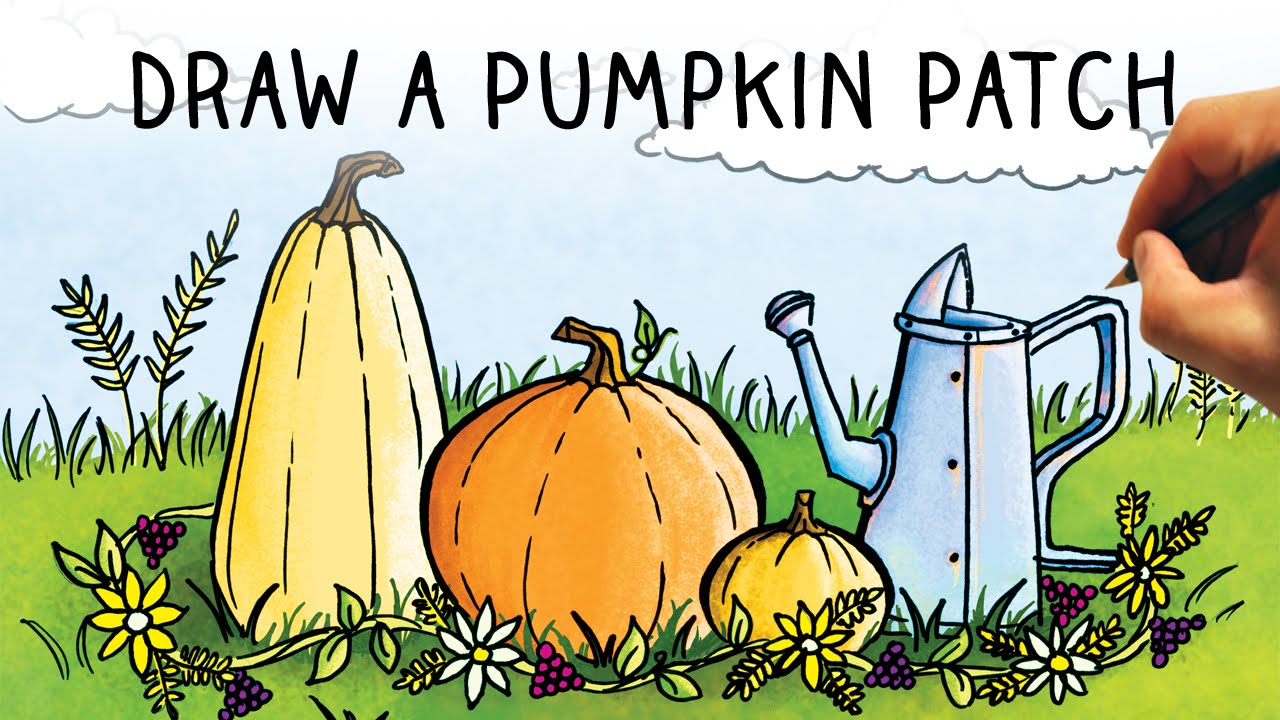 1280x720 How To Draw A Pumpkin Patch