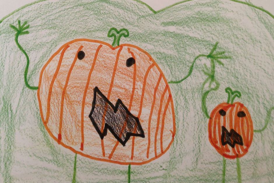 940x627 Children's Drawing Of Evil Pumpkin