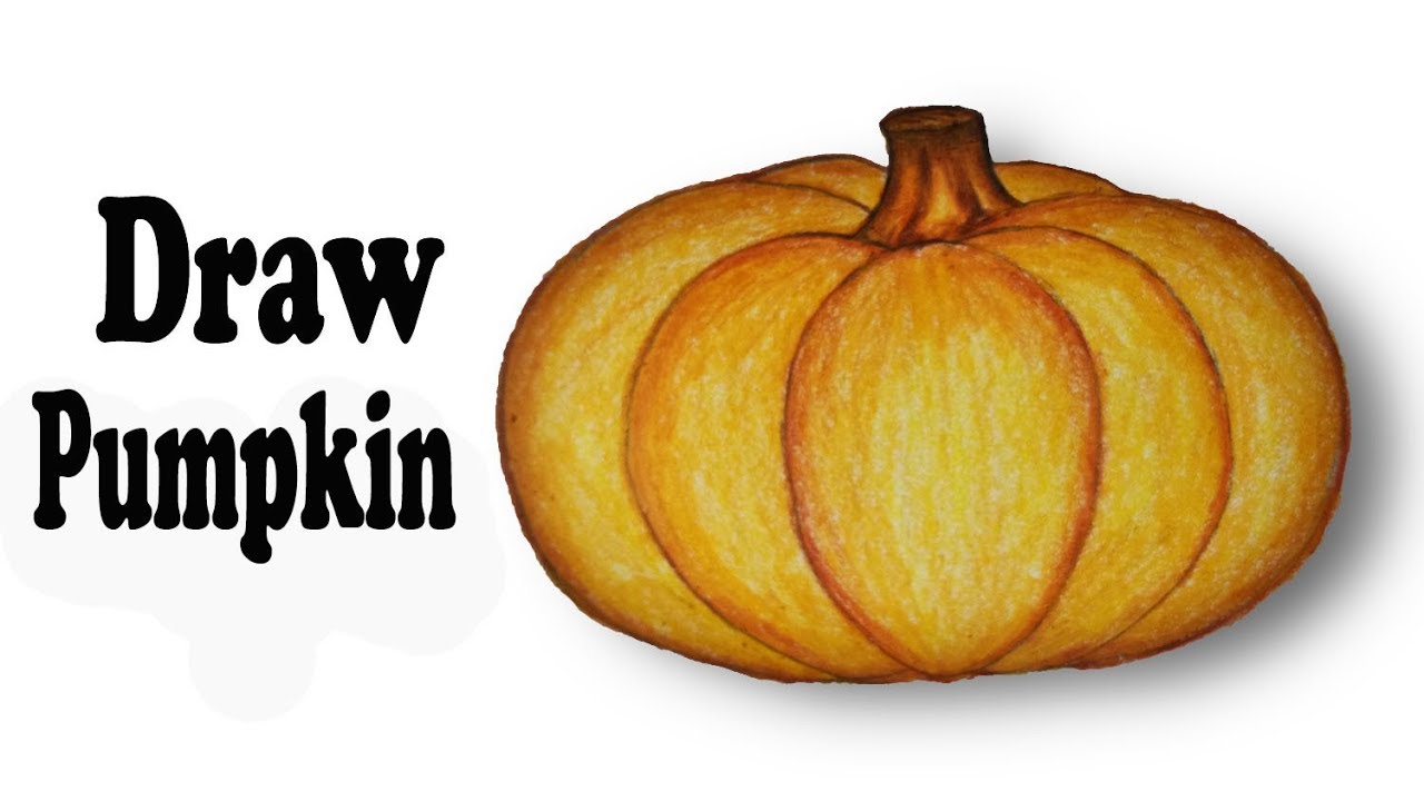 1280x720 How To Draw Pumpkin.step By Step(Easy Draw)