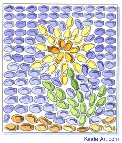 400x467 Pumpkin Seed Mosaic. Color The Seeds With Tempera Paint And Let